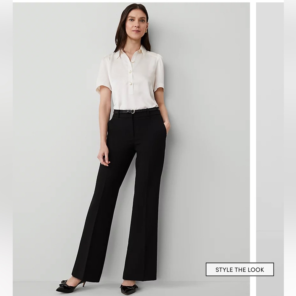Ann Taylor The Petite Jayne Trouser Pant Size 6P Black